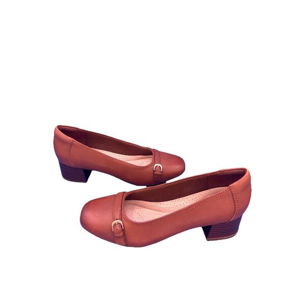 Clarks Women's Marilyn Nora Tan Leather Pump 8 M NWOB - Picture 2 of 6